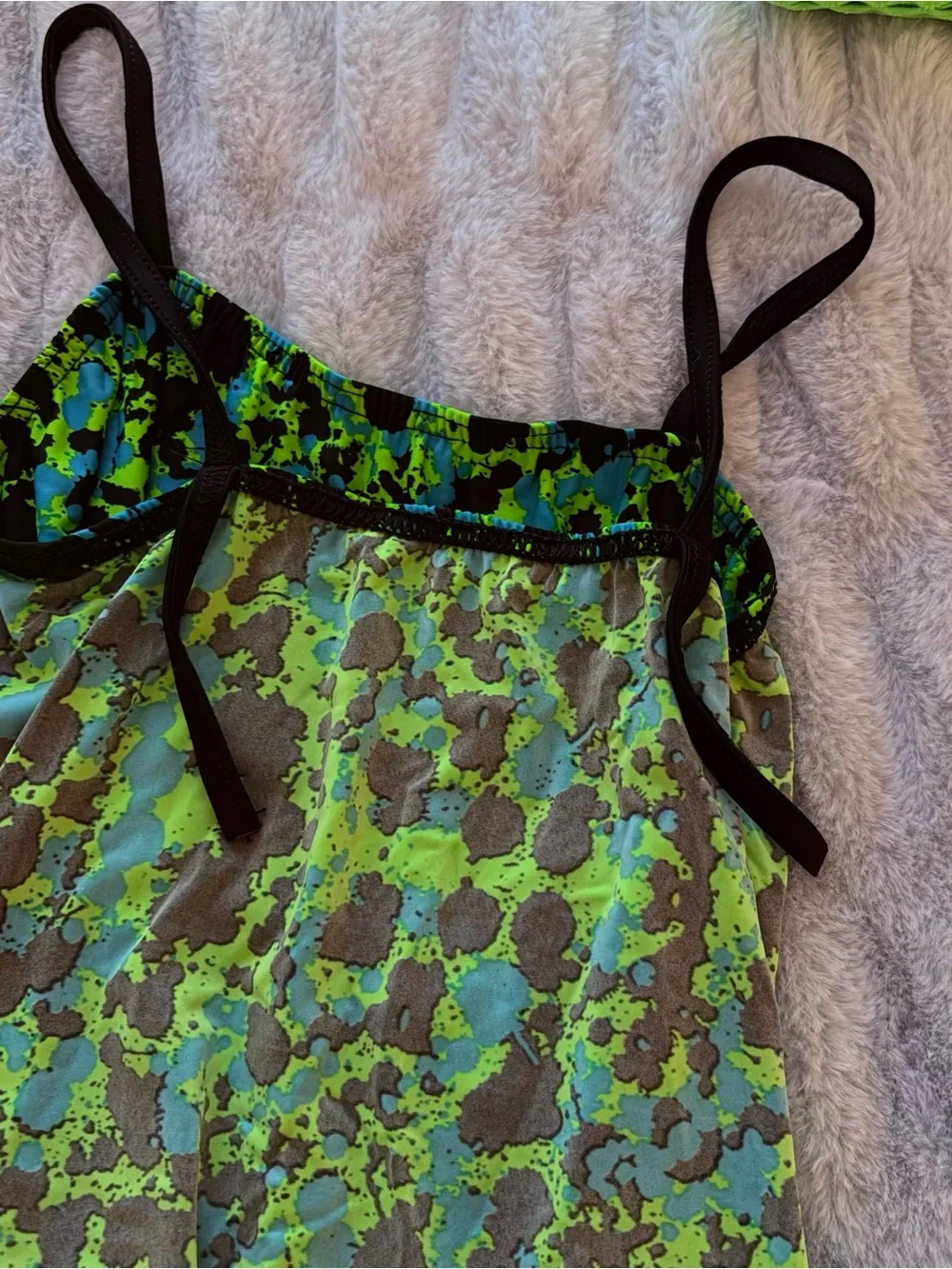 Weissman Girls Dance Costume - Neon Splash Pattern - Size XLC